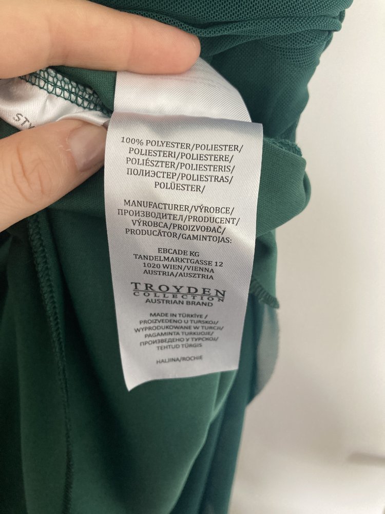 Gr. 44 TROYDEN COLLECTION Cocktailkleid in Wickel-Optik / smaragd