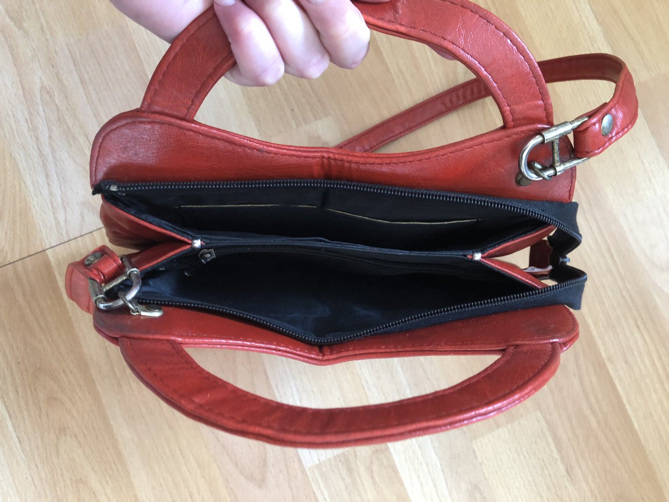 Rote Vintage Tasche