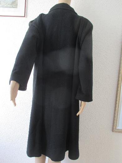 NEU * Klassisch * edel * ORIGINAL Granny VINTAGE * Wolle * Cashmerè * Kaschmir * FINE QUALITY * MANTEL * Luxus Qualität * Made in West- Germany * Gr. 40- 42/ M * schwarz * Gothic *
