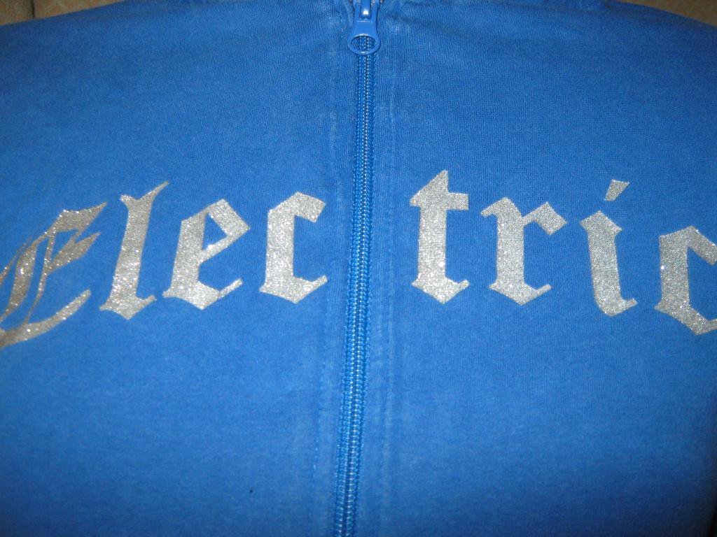 Silber * Glitzer * Kapuzen * Hoodie * Zweiwege- Zipper * Sweater * Sweat Shirt * Cardingan * Jacke * Gr. 38- 40/ S- M * royal * königs- blau *
