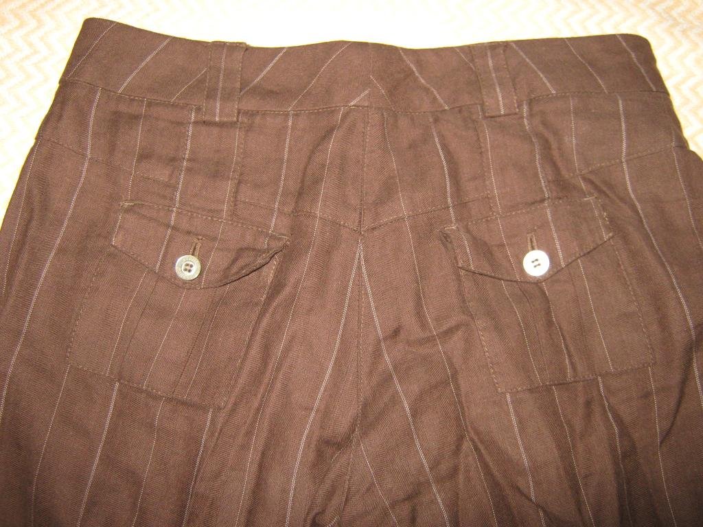 NEU * Edel * Leinen * Nadelstreifen * Bermuda- Short * Hose 