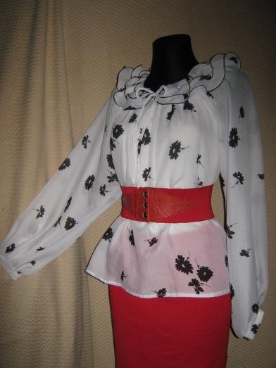 NEUw * Original Granny VINTAGE * Blumen * Blüten * Flower- Power * Harlekin * Rüschen * Volant * Seiden- Chiffon * Baby Doll * Tunika * Bluse 