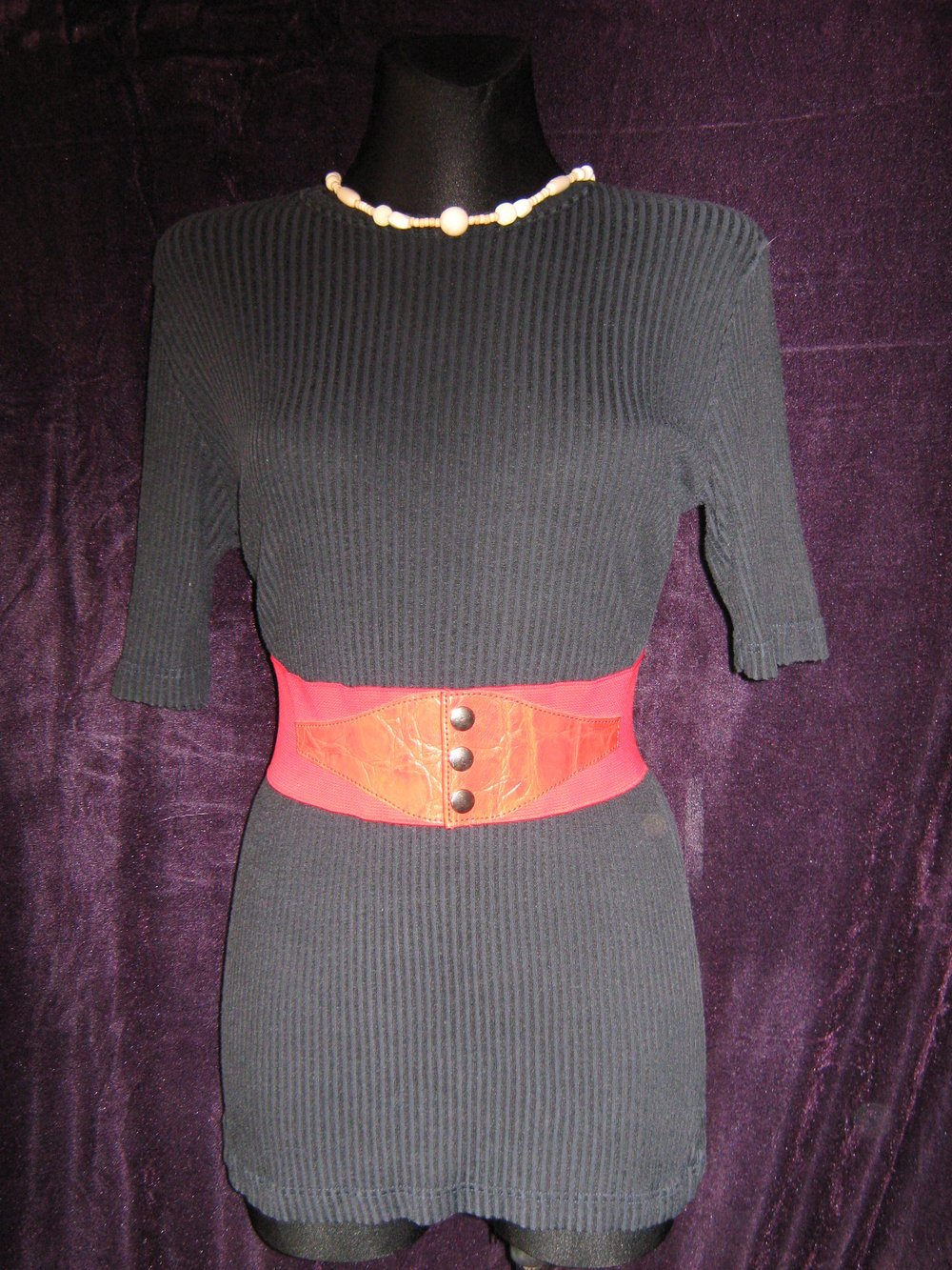 Klassisch * edel * Original VINTAGE * Ripp- Optik * Bodycon * Long * T- Shirt * Gr. 36- 38, 40/ S- M * schwarz * Gothic *