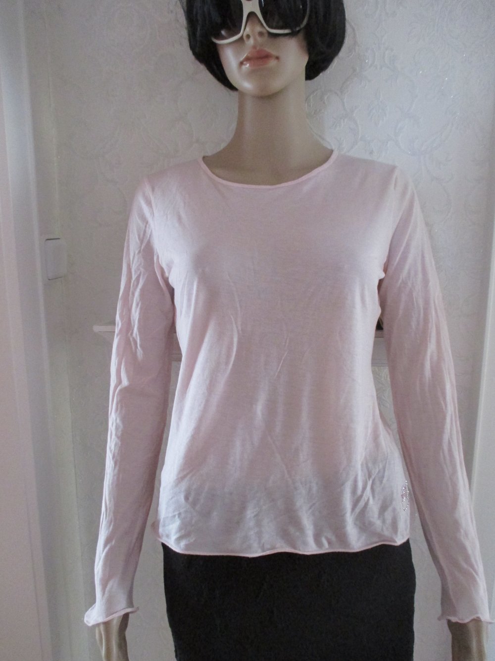 NEU * Edel * Swarovski * Glitzer * Strass * Kristalle * Baumwolle * Langarm * Longsleeve * T- Shirt 