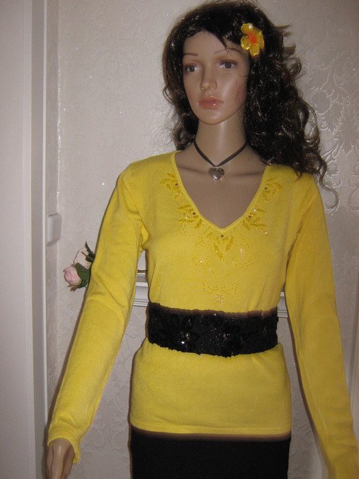 NEU * Edel * Strass * Glitzer * Kristalle * Stickerei * Feinstrick * V- Ausschnitt * Pullover 