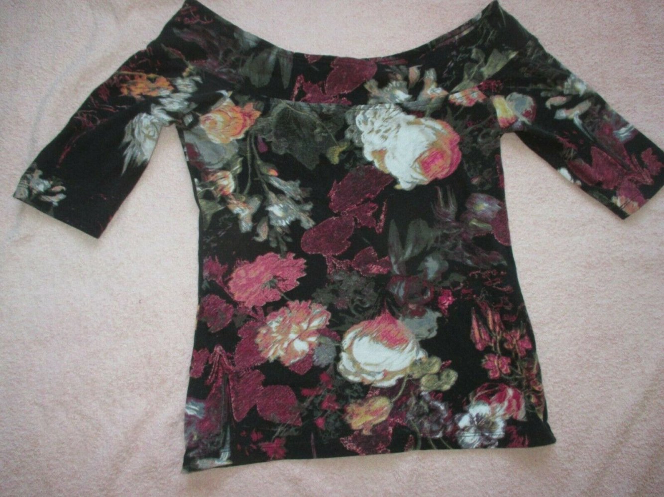 NEU * Nostalgie * Romantik * Rosen * Blumen * Blüten * Flower- Power * Bodycon * Carmen * T- SHIRT 