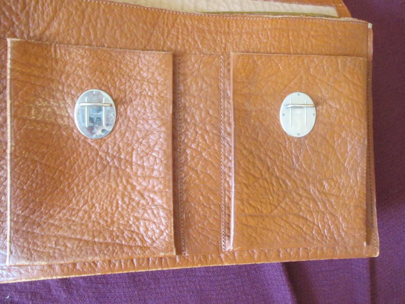 NEUw * Original VINTAGE * Echt Leder * Old- School * College BAG * Universität * Schul- TASCHE * Aktentasche * Damen * Herren * Unisex im angesagten Retro Style * caramèl- braun *