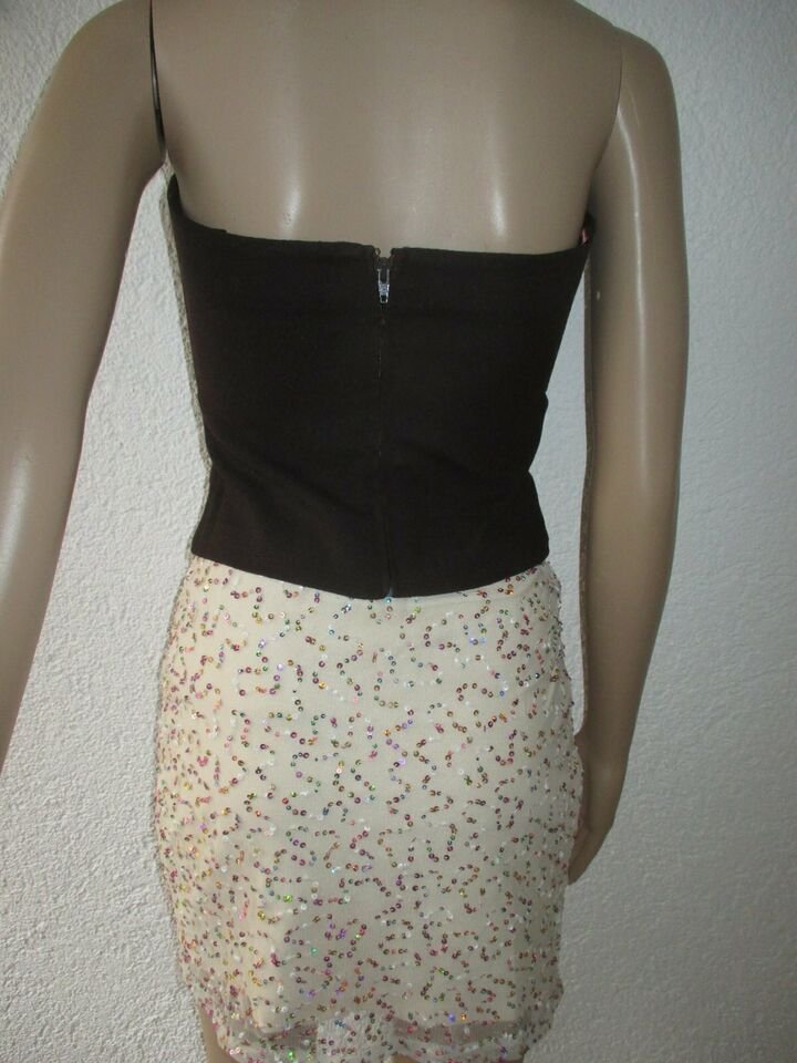 NEU * Edel * sexy * Pailletten- Stickerei * Trägerlos * Bustier * Korstett * Corsage 