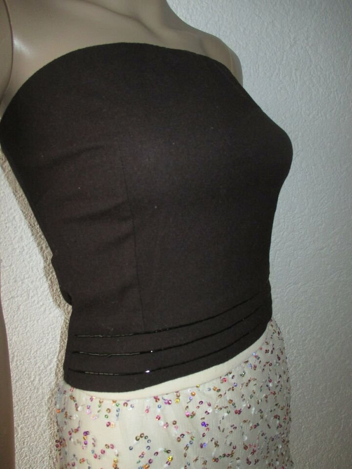 NEU * Edel * sexy * Pailletten- Stickerei * Trägerlos * Bustier * Korstett * Corsage 