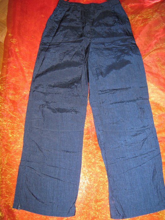  NEU Seidige * Abend * Ausgeh * Marine * Sailor * Maritim * Marlene- Style * Schlag * Hose 