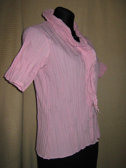 NEU * Edel * apart * Romantik * Volant * Crinkel * Knitter * Kurzarm * Bluse 