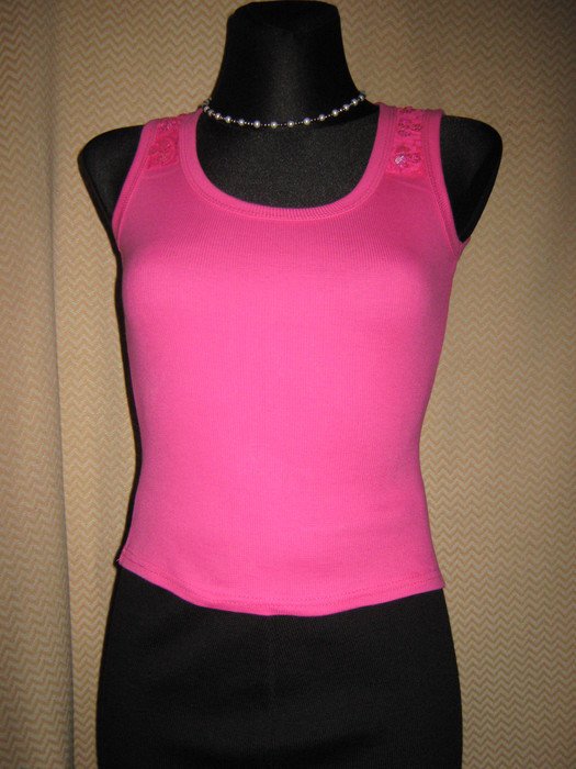  NEU * Sexy * edel * Glitzer * Pailletten * Tank * Träger * Top * T- Shirt 