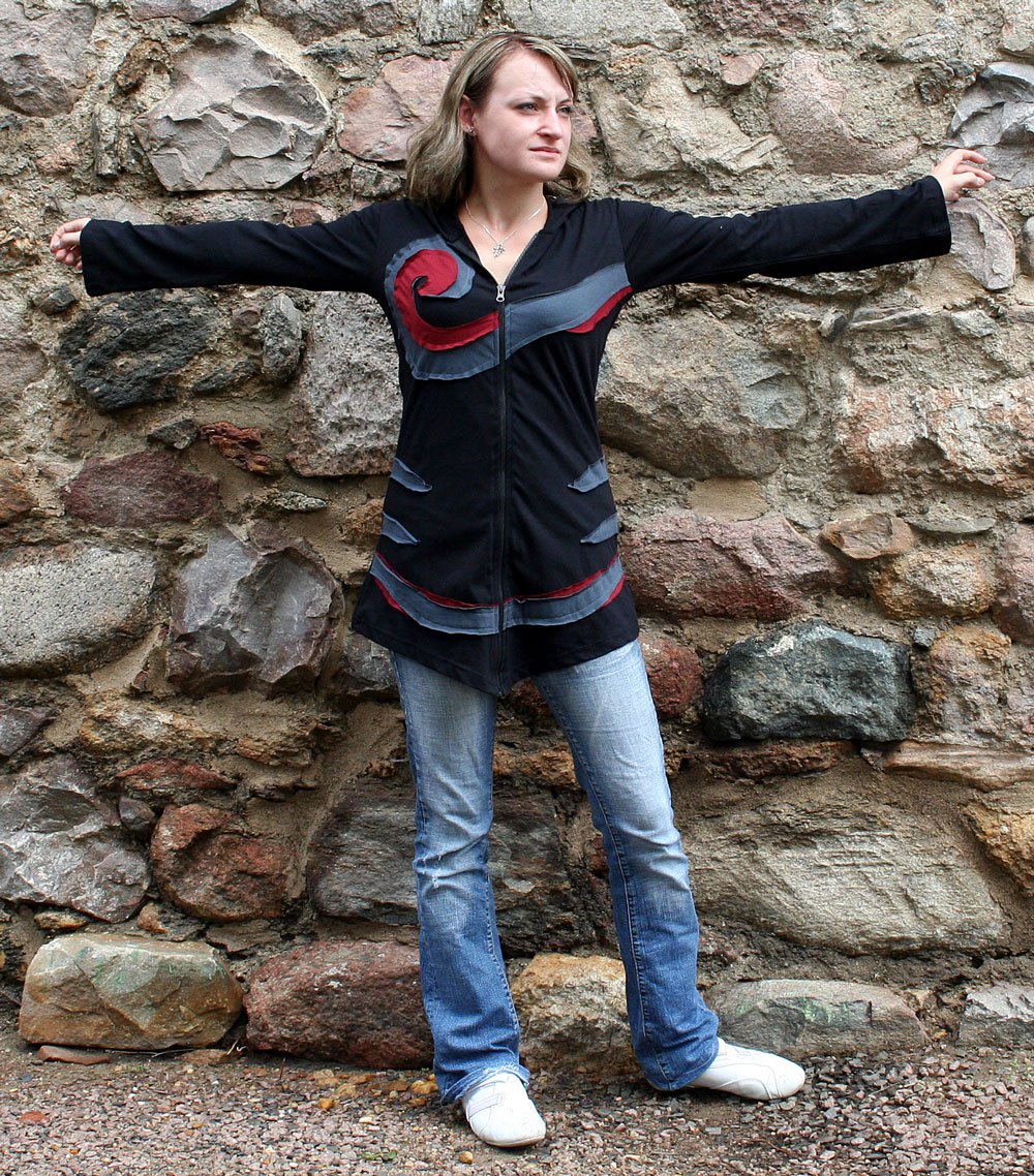 Sweatjacke mit Spiralen