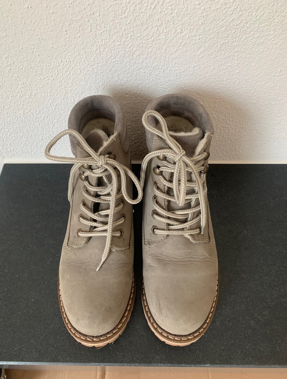 Tamaris Winterstiefel - Schnürrstiefel - grau - Gr. 36