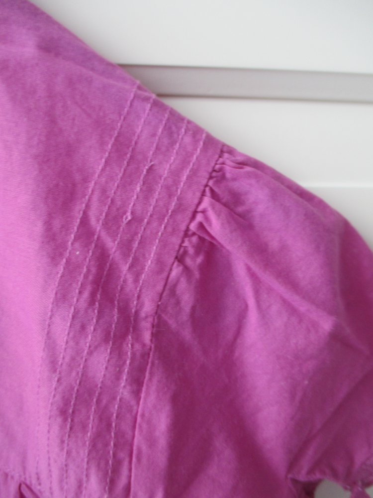 Pinkfarbene Tunika mit Stehkragen, 100 % Baumwolle, Gr. 36 / 38 , Halbarm, auch als kurzes Kleid tragbar