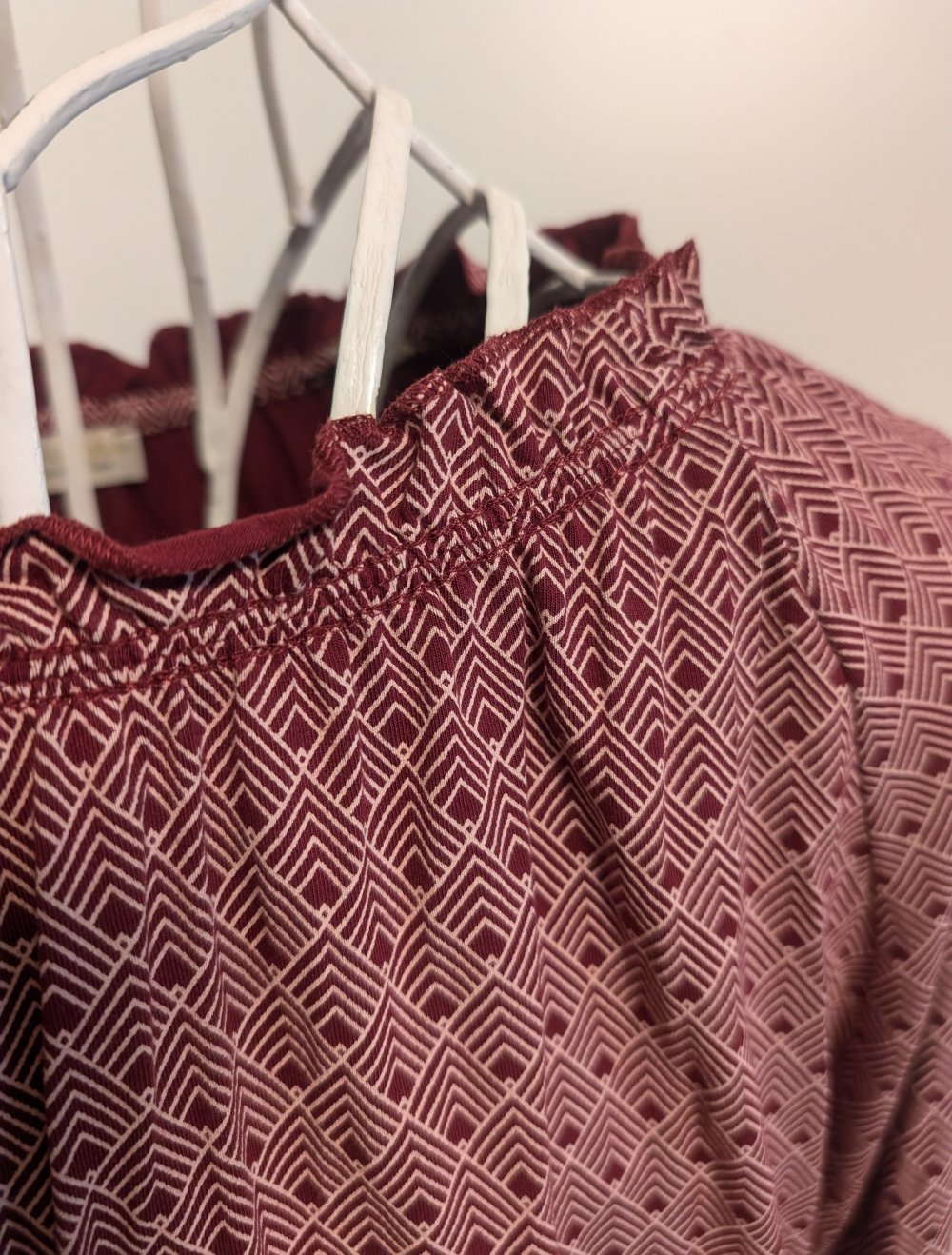 rotes Musterlongsleeve Tchibo 36 38