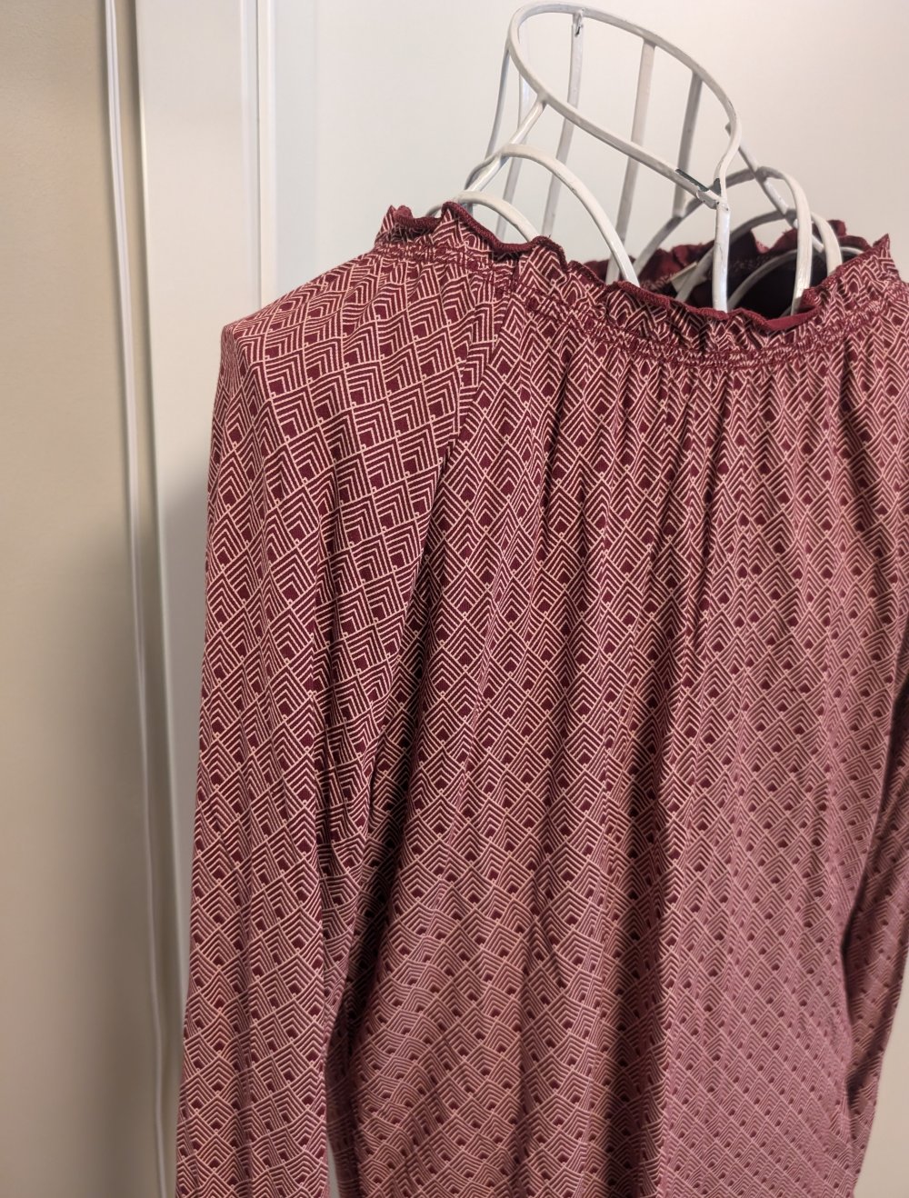 rotes Musterlongsleeve Tchibo 36 38