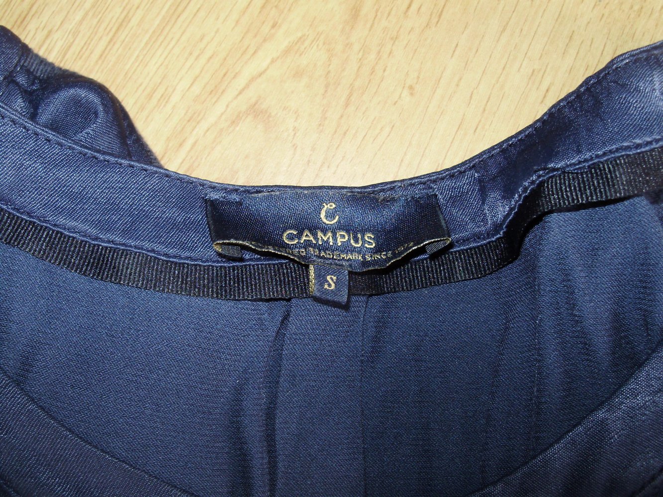 Campus Shirt dunkelblau wie Satin S