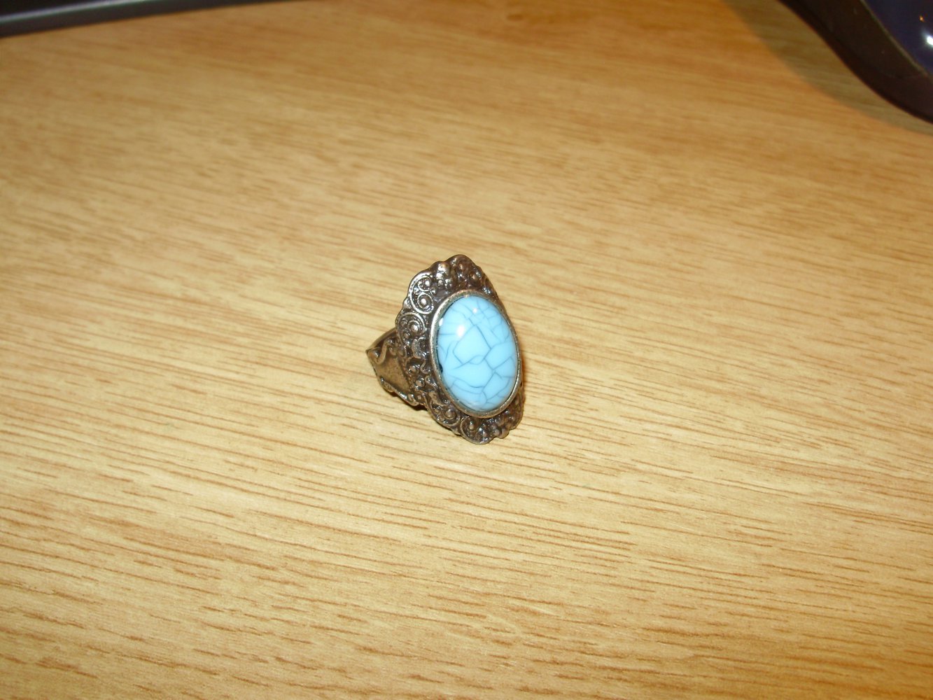 Ring Blogger sehr schöner türkisfarbener Stein silber
