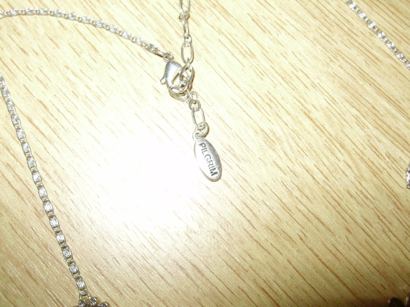 Pilgrim Kette Collier silber Blumen groß 48 cm