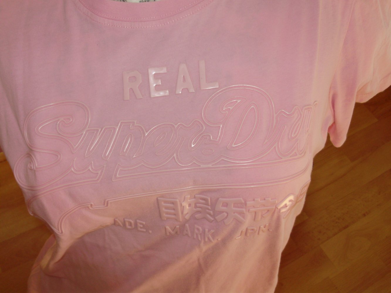 Superdry Shirt rosa Gummiprint Gr 40