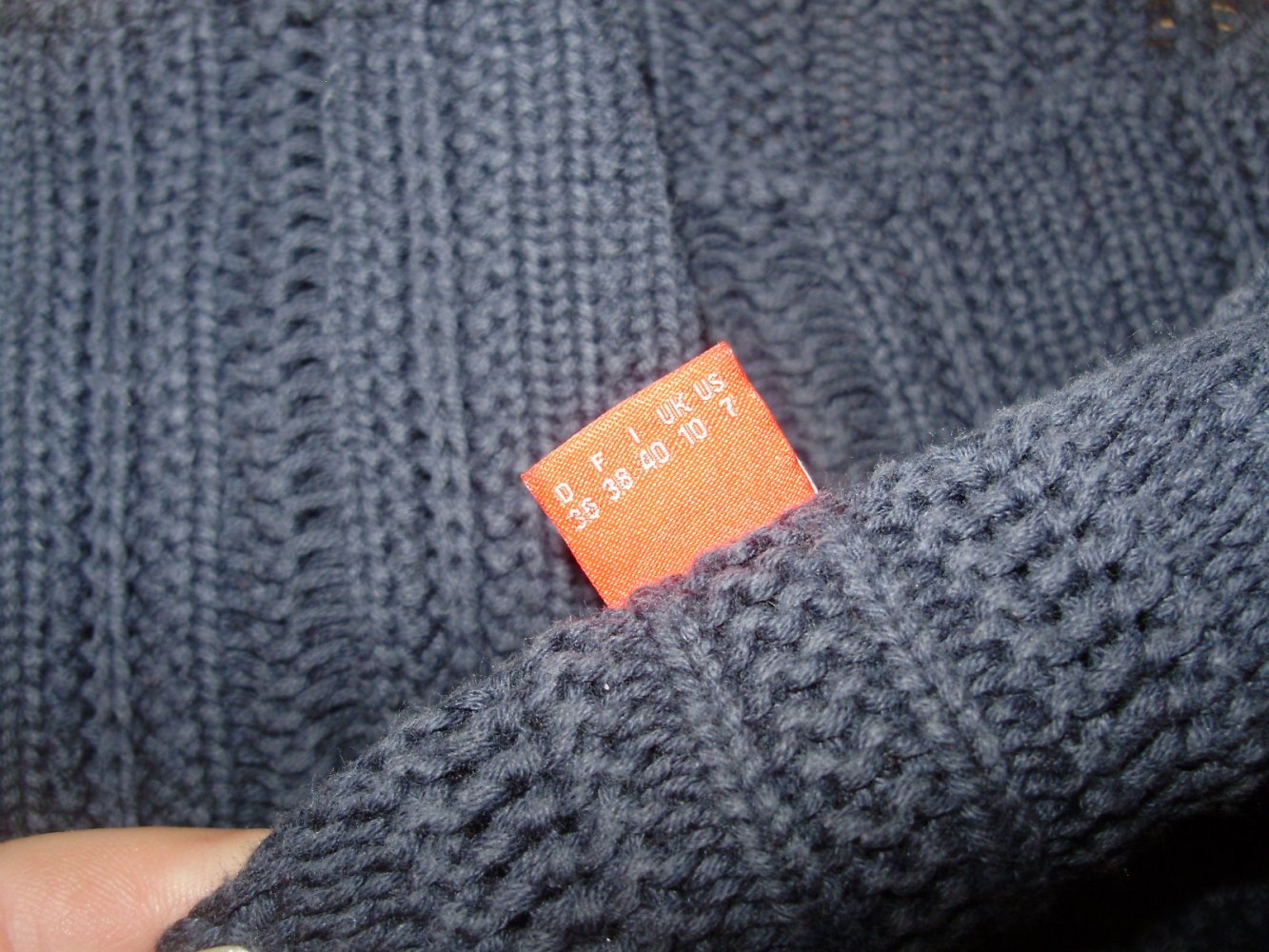 s. oliver Pullover 100% BW dblau ausgefallen Gr 36