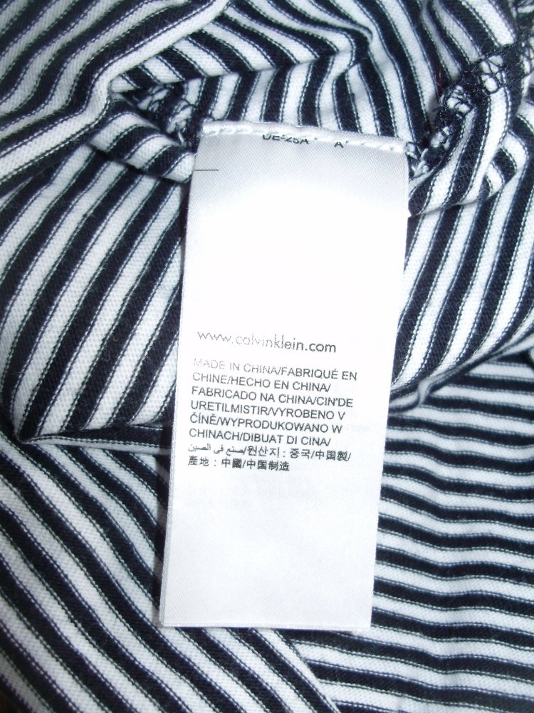 Calvin Klein Shirt Streifen fein schwarz weiß M