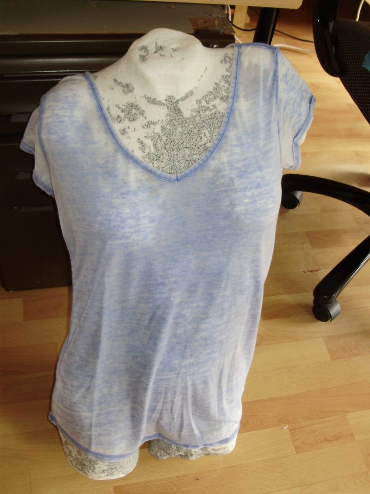 Tom Tailor Shirt hellblau Batik S M