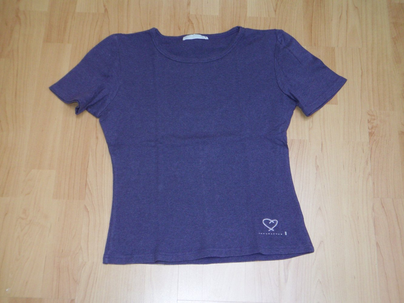 schumacher Shirt lila-meliert BW Stickerei L M