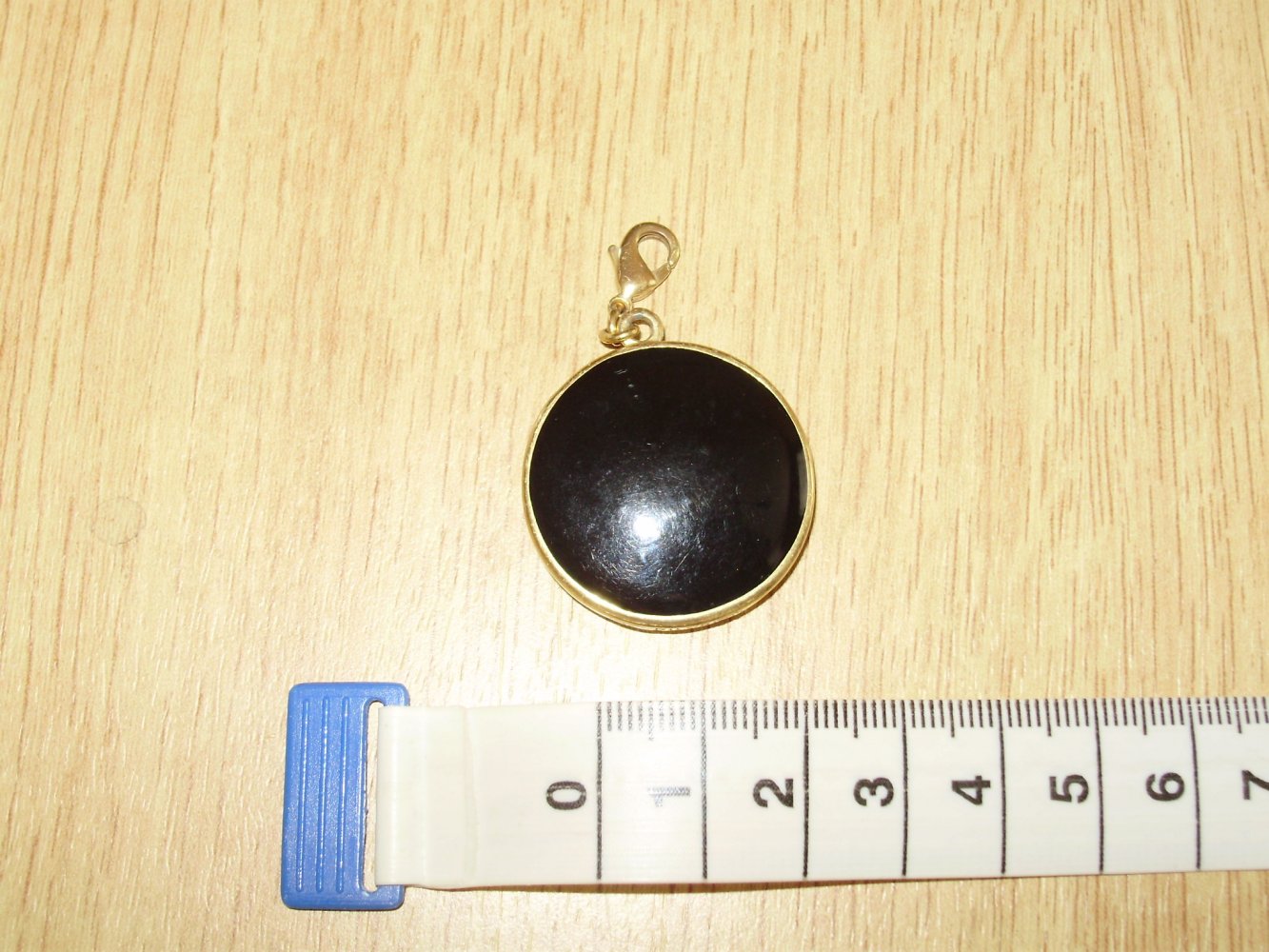 Pilgrim Anhänger rund schwarz beige groß