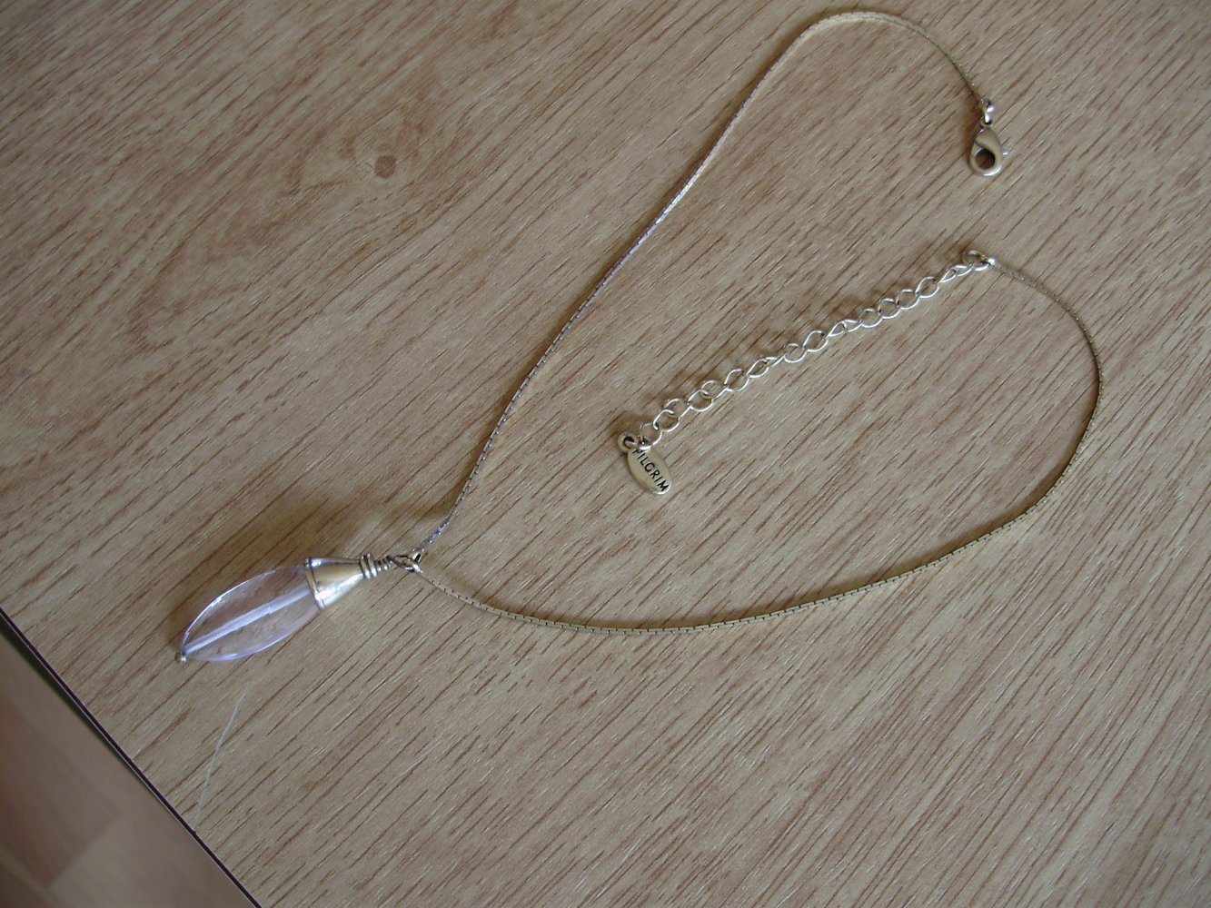 Pilgrim Kette Collier gold Zapfen durchsichtig