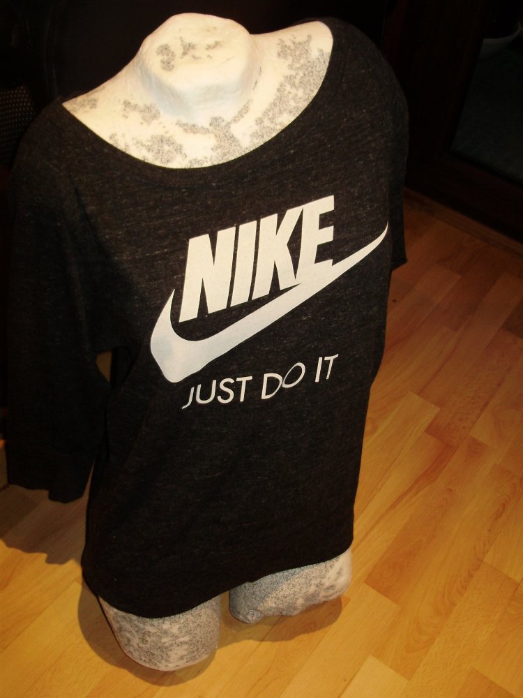 Nike Shirt 7/8 Arme dgrau Just do it M