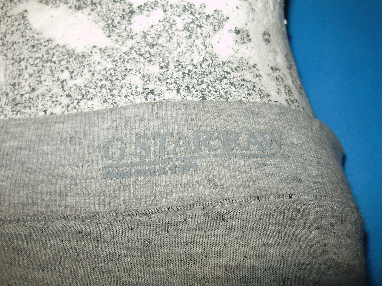 G-Star Shirt Sweatstoff grau schräger V-Ausschnitt M wie neu