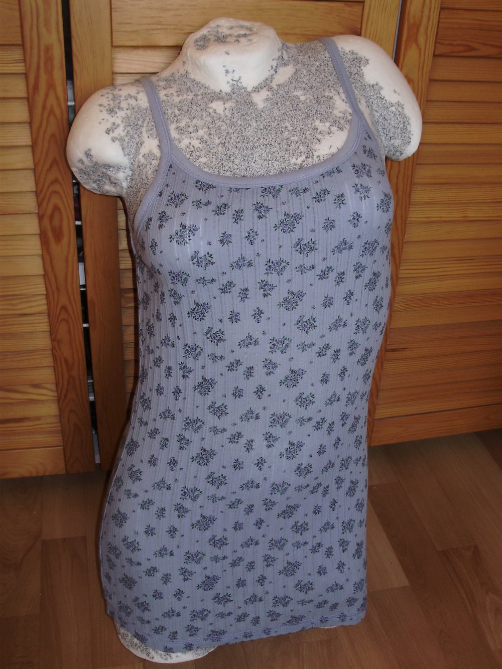 Madonna Top hellblau Blumen Gr L NEU und ungetragen