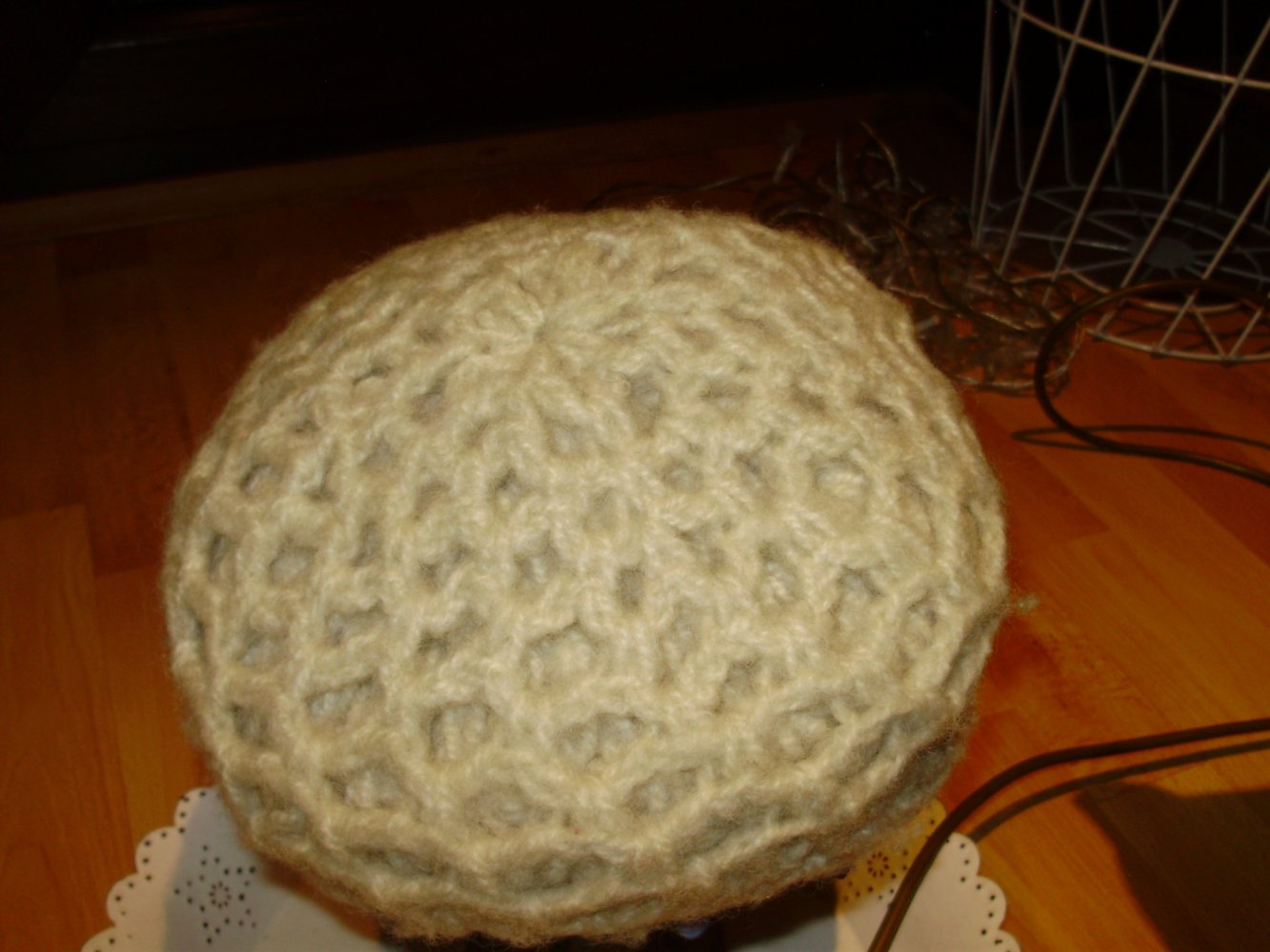 Mütze doppelt beige kuschelweich warm