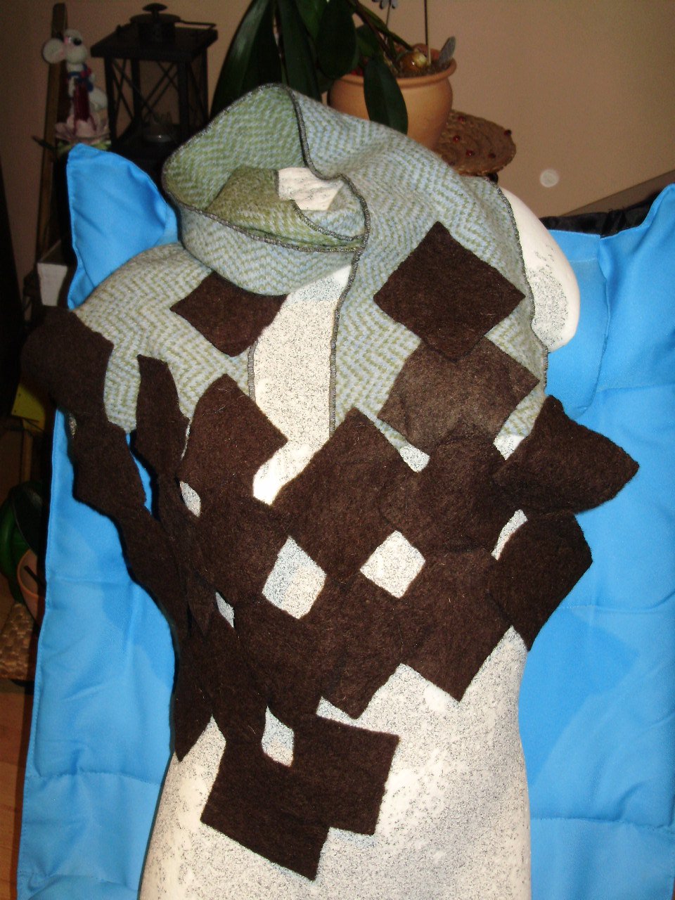 Dawanda Schal Filz Wolle sehr ausgefallen  NEU