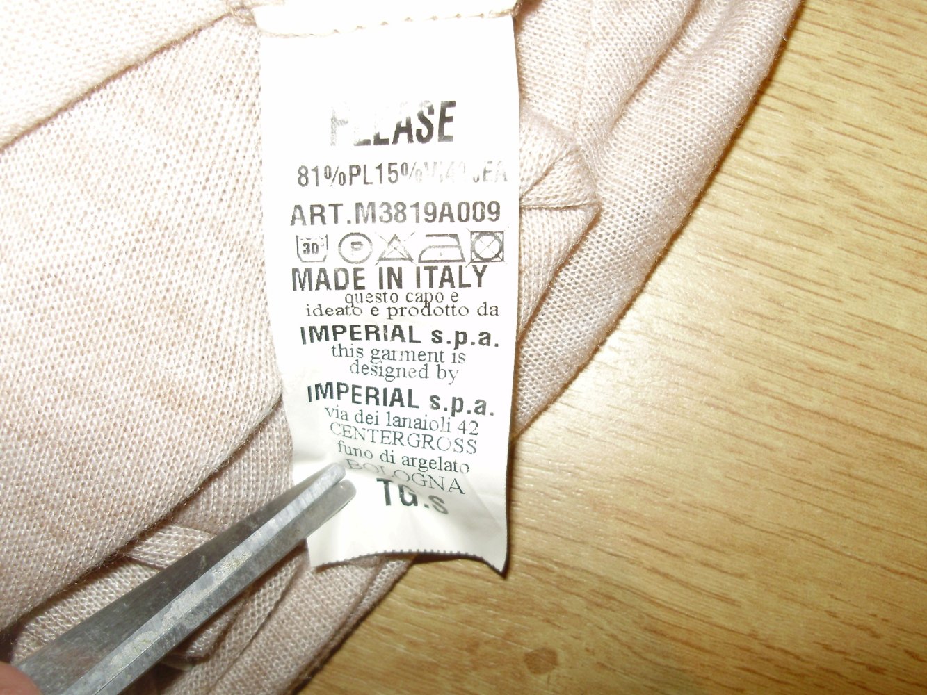 Please Shirt asymmetrisch hellbraun S