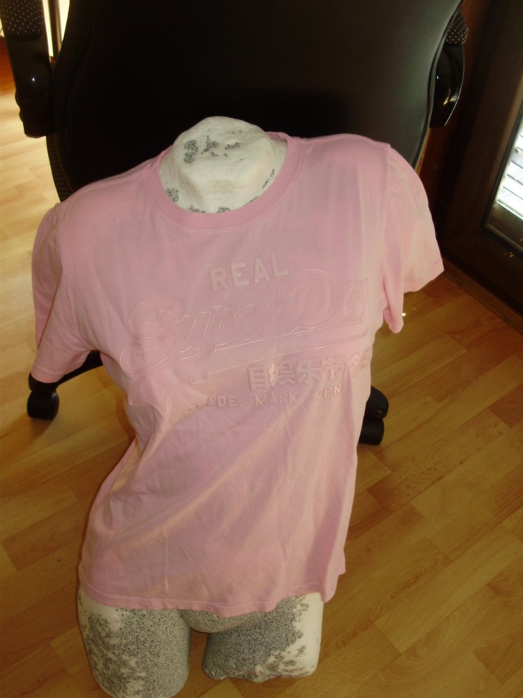 Superdry Shirt rosa Gummiprint Gr 40