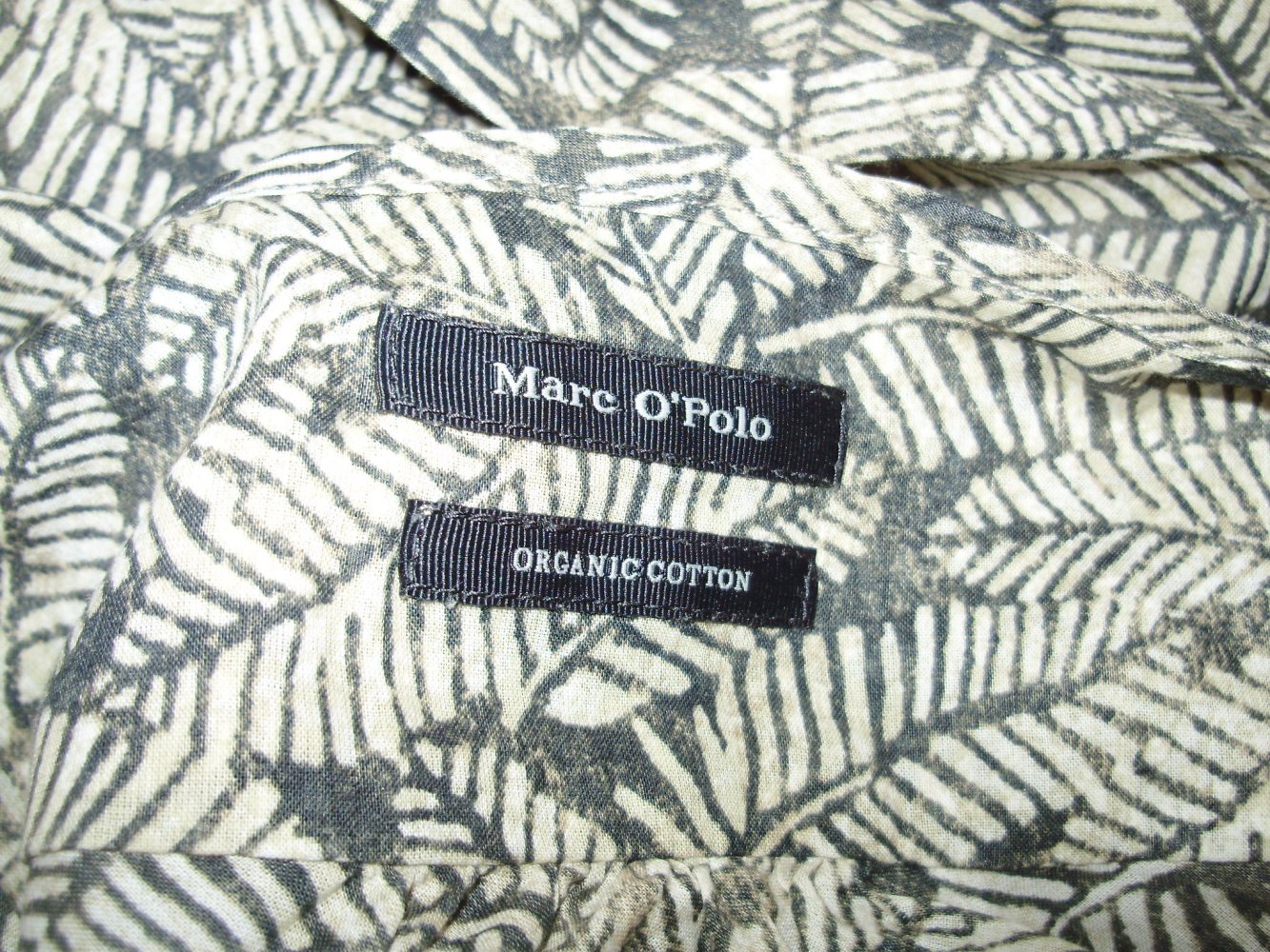 Marc O´Polo Shirt Blätter beige grau BW M