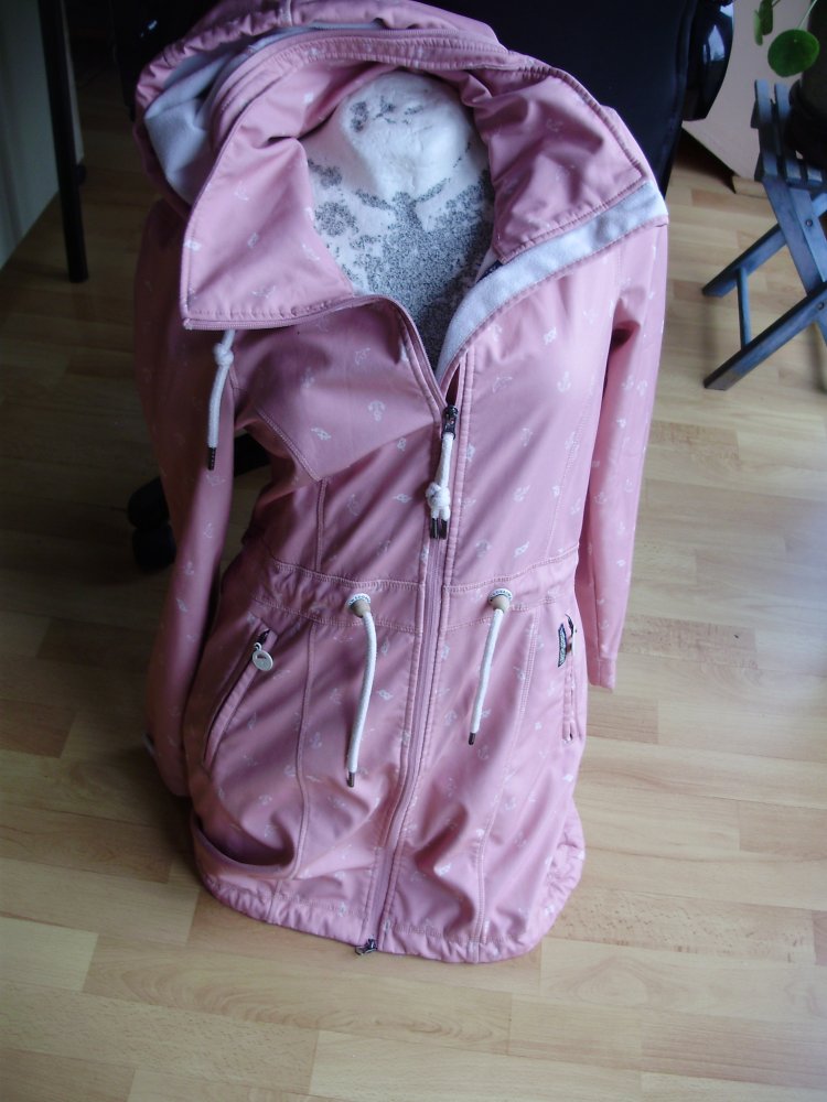 Schmuddelwedda Mantel rosa Kapuze M