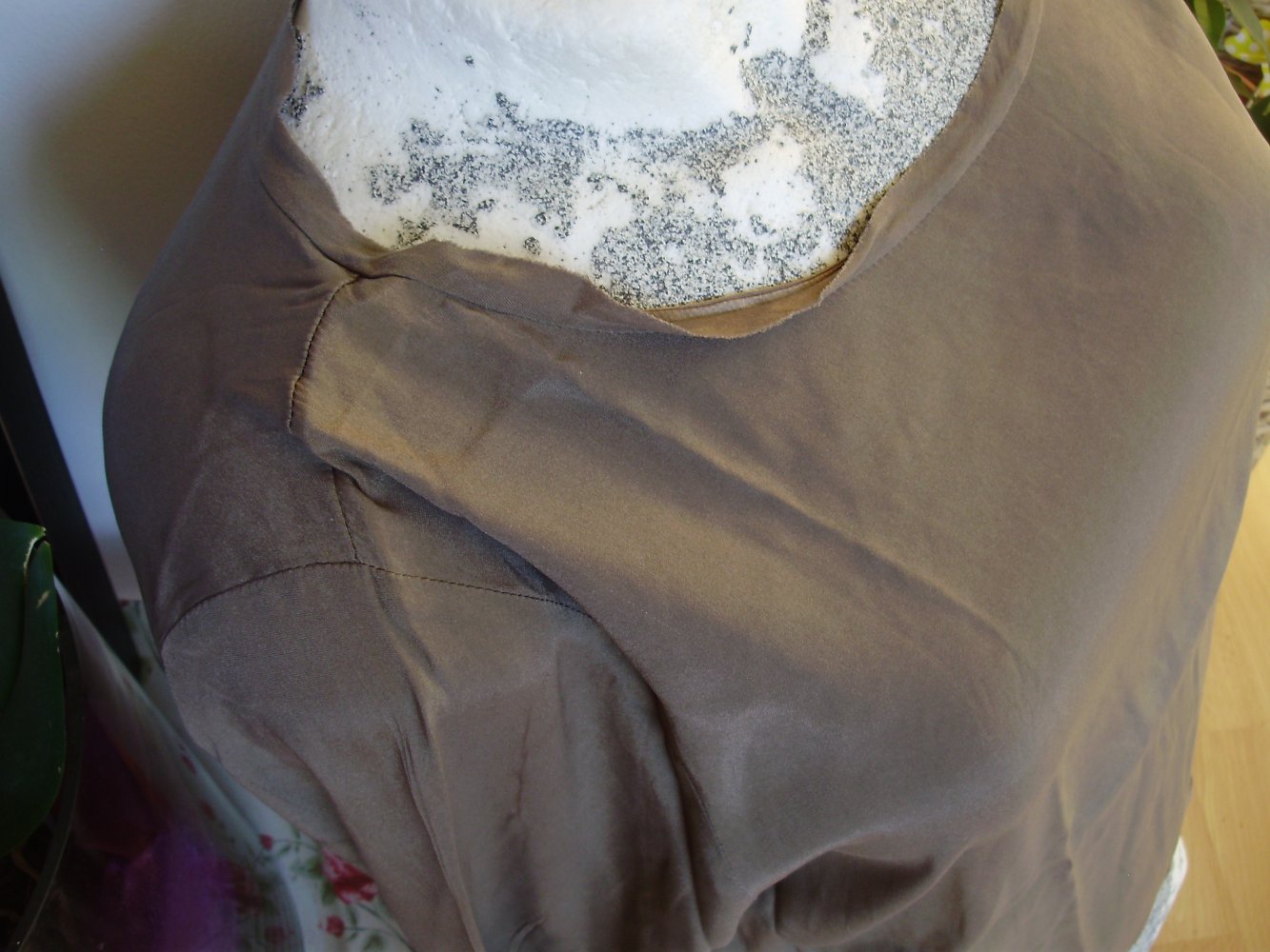 Mr. Mrs. Shirt 94% Seide Gr M braun