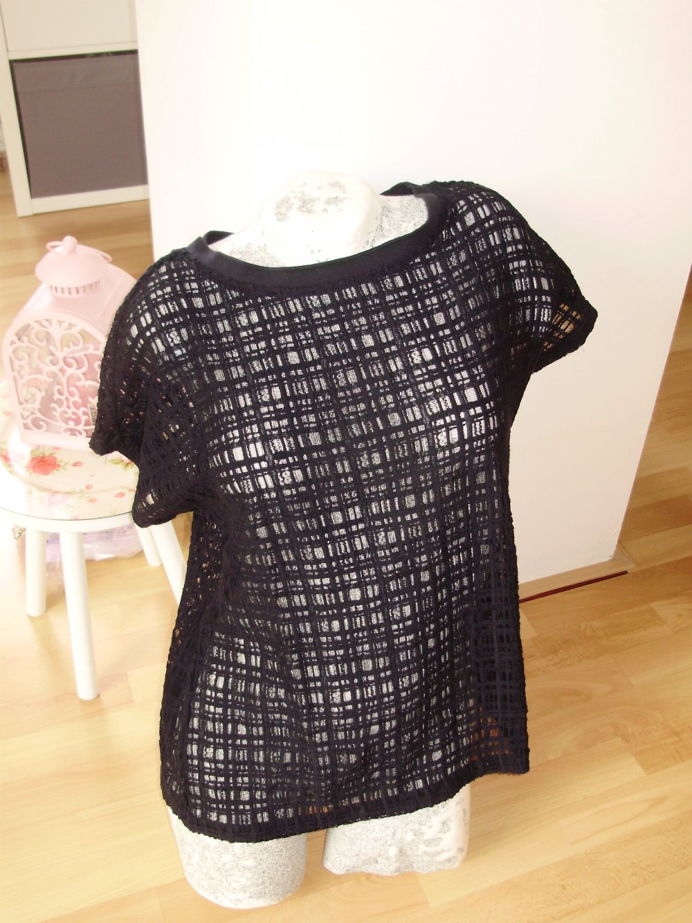 Someday Oberteil schwarz Muster ausgefallen weit oversize S M