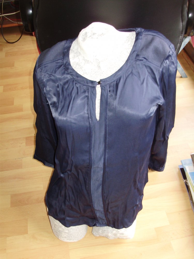 Campus Shirt dunkelblau wie Satin S