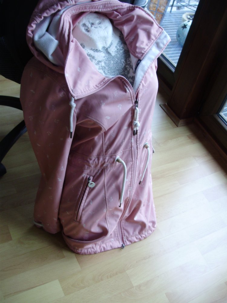 Schmuddelwedda Mantel rosa Kapuze M