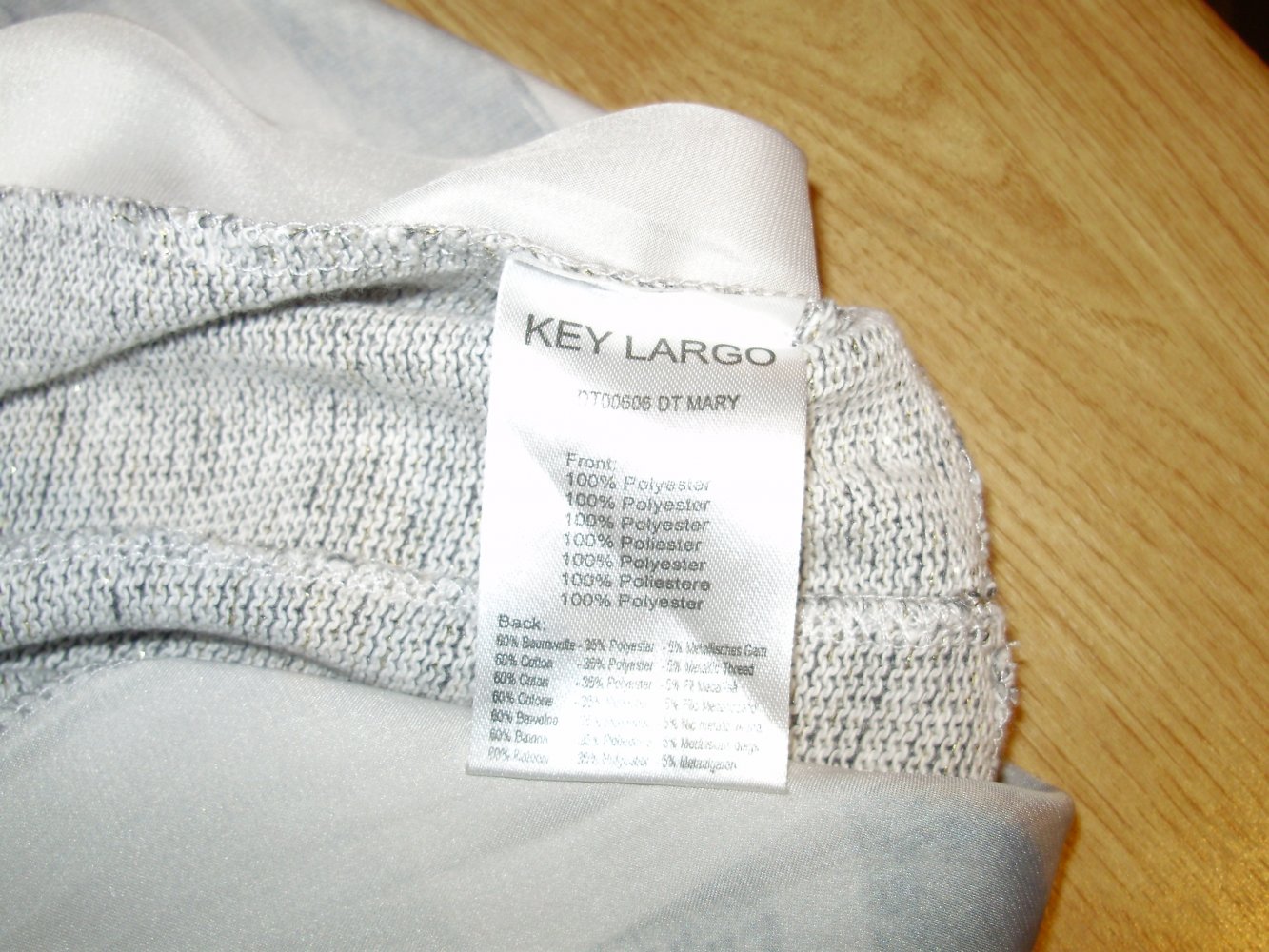 Key Largo Shirt grau beige Gr S/ M