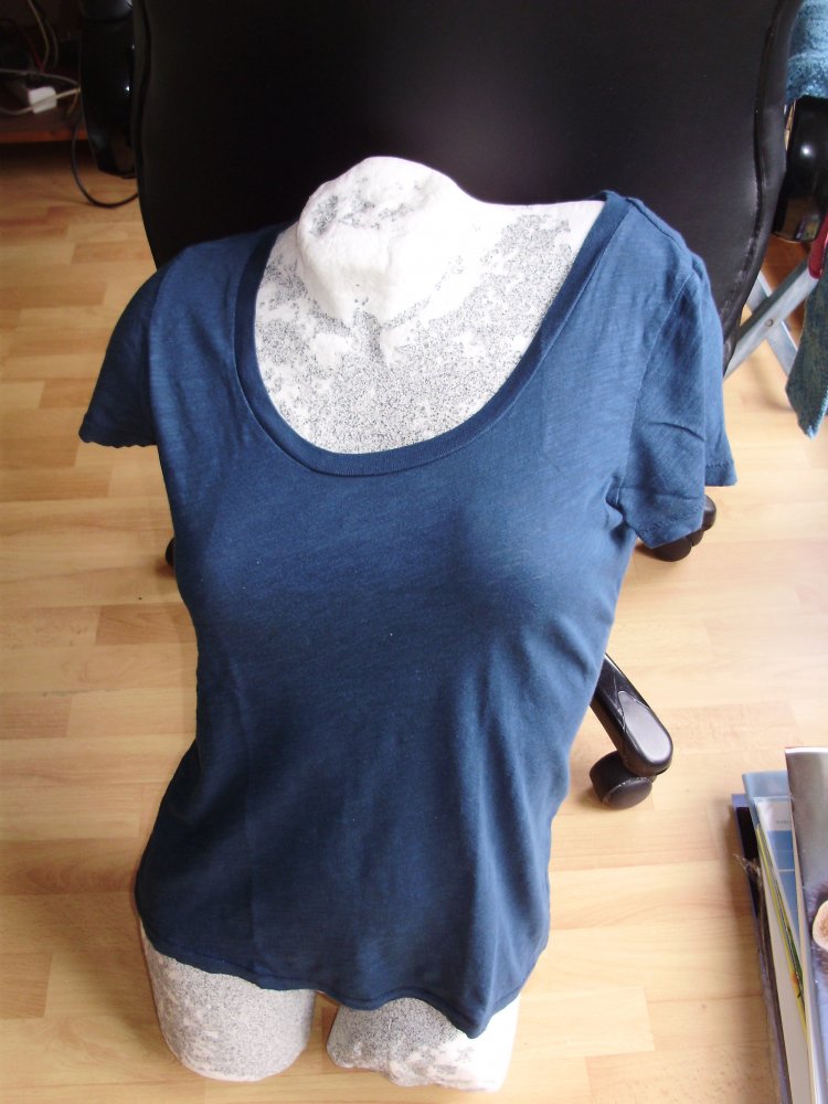 H&M Shirt petrol Rundausschnitt Gr.36