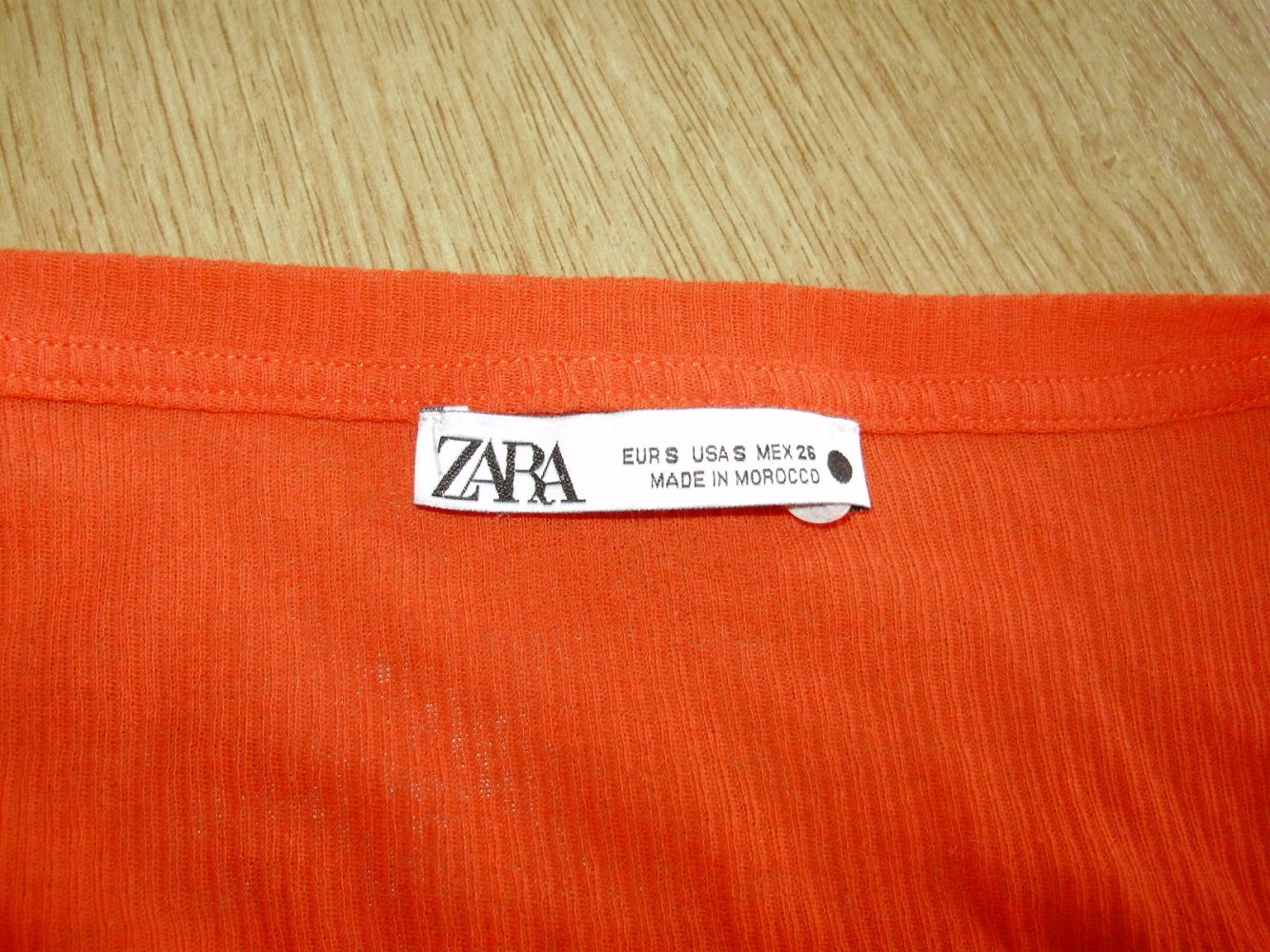 zara Langarm Shirt weiter RA orange leicht S