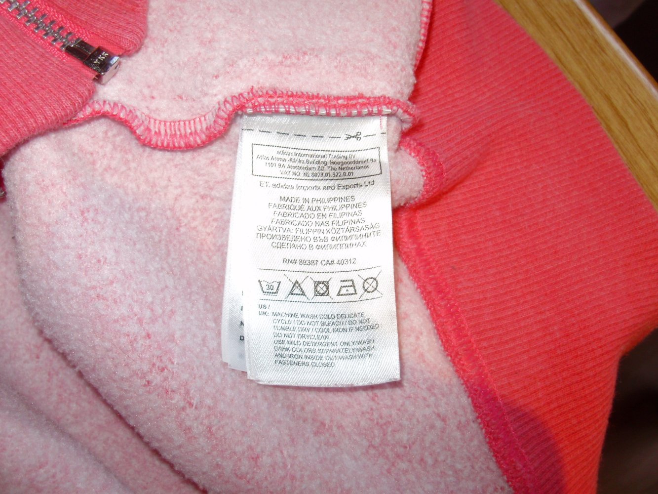 adidas Sweatjacke Vintage pink Gr 40 wie neu