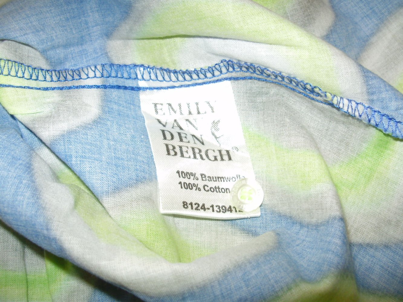 Emily van den Bergh LA Bluse ausgefallen grün neongelb blau Gr 40