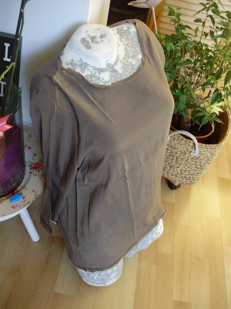 Mr. Mrs. Shirt 94% Seide Gr M braun